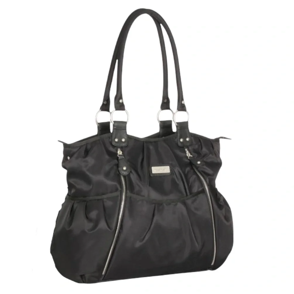 Carter's Fashion Front Double Zip Diaper Bag Black